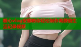 糖心vlog安娜教你轻松制作高颜值生活记录视频