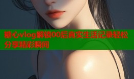 糖心vlog解锁00后真实生活记录轻松分享精彩瞬间