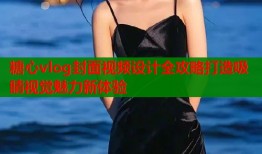 糖心vlog封面视频设计全攻略打造吸睛视觉魅力新体验