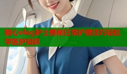 糖心vlog护士揭秘日常护理技巧轻松学医护知识