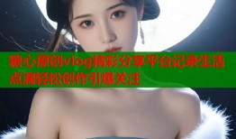 糖心原创vlog精彩分享平台记录生活点滴轻松创作引爆关注