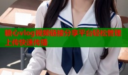 糖心vlog视频链接分享平台轻松管理上传快速传播