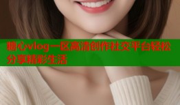 糖心vlog一区高清创作社交平台轻松分享精彩生活