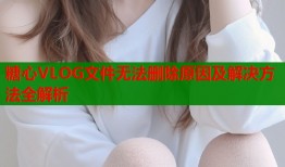 糖心VLOG文件无法删除原因及解决方法全解析