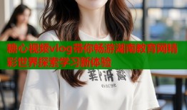 糖心视频vlog带你畅游湖南教育网精彩世界探索学习新体验