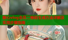 糖心vlog会员二维码生成方法详解及实用步骤指南